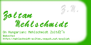 zoltan mehlschmidt business card